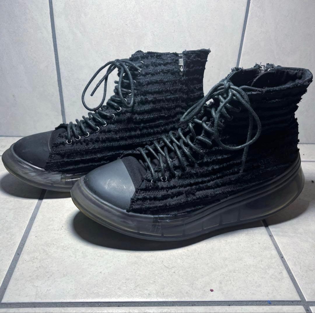 grounds 別注　スニーカー　Hi VORTEX W BLACK 黒 grounds VORTEX BLACK （グラウンズ ボルテックス-ブラック） | atmos