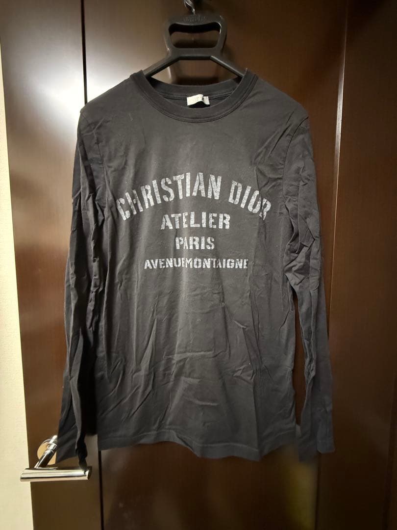 Christian Dior ブラック 長袖カットソー CD Icon Sweater Black Virgin Wool Punto Milano Knit | DIOR