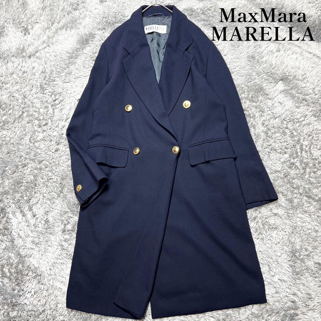 MaxMara マレーラ 金ボタン ライトチェスターコート XL相当 美品 楽天市場】MAX MARA マックスマーラ チェスターコート MADAME マダム