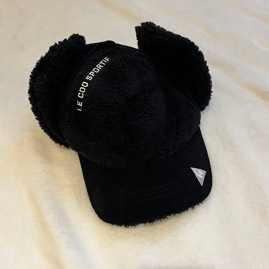 le coq sportif フライトキャップ 黒 ルコックスポルティフ ゴルフ