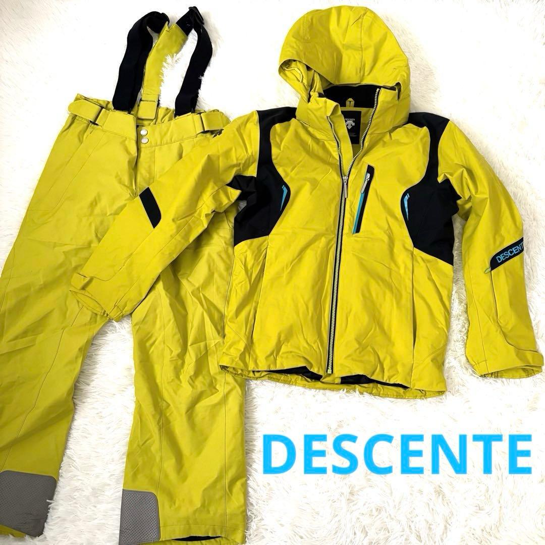 美品☆DESCENTE デサント スキーウェア　上下セット　上S 下M 黄色 MOVESPORT DESCENTE デサント スキーウェア 上下セット INSULATED SUIT