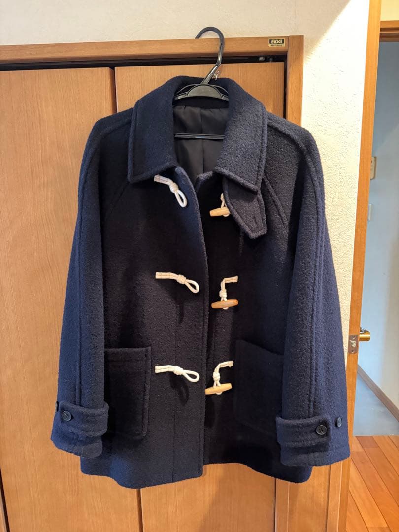 MUSINSA ネイビー ダッフルコート MUSINSA公式 | MUSINSA STANDARD ウールブレンドオーバーサイズ