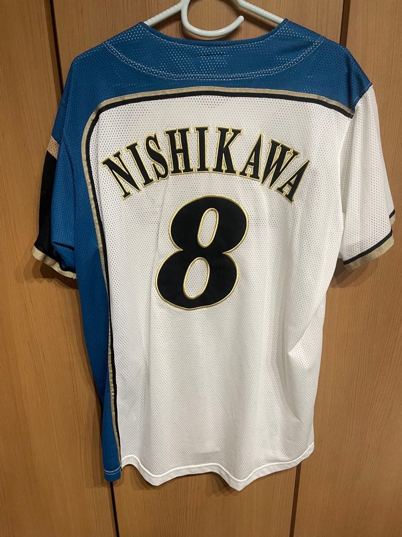 北海道日本ハムファイターズ西川遥輝ユニフォーム　NO8 北海道日本ハムファイターズ ユニフォーム 西川遥輝 背番号8 メッシュ