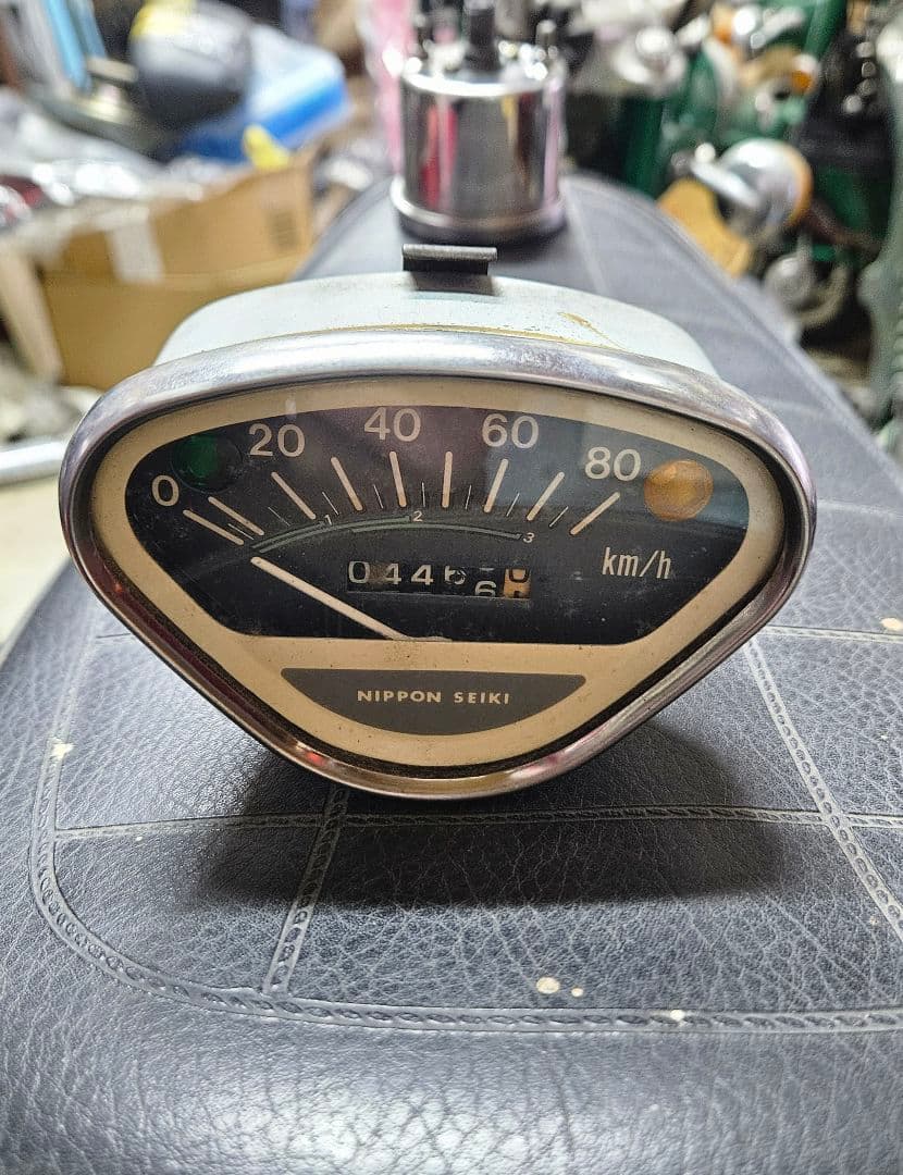 NIPPON SEIKI 速度計 80 km/h　ダックス 純正メーター Vintage Nippon Seiki 50 MPH 80KM/H Speedometer Honda Scooter Mini