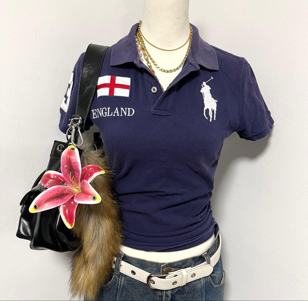 polo ラルフローレン ポロシャツ ピチ ビックポニー y2k グランジ