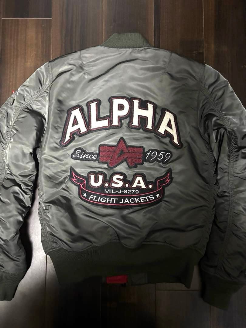 美品ALPHAフライトジャケットMA-1 MIL-J-82790J USAF USA製 ALPHA INDUSTRIES MA-1 MIL-J-82790J フライトジャケット
