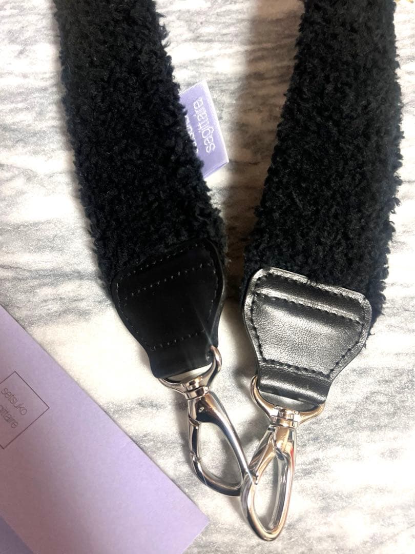 setsuko sagittaire ボア　ブラックストラップ PVCストラップ（黒） | others,strap | setsuko sagittaire