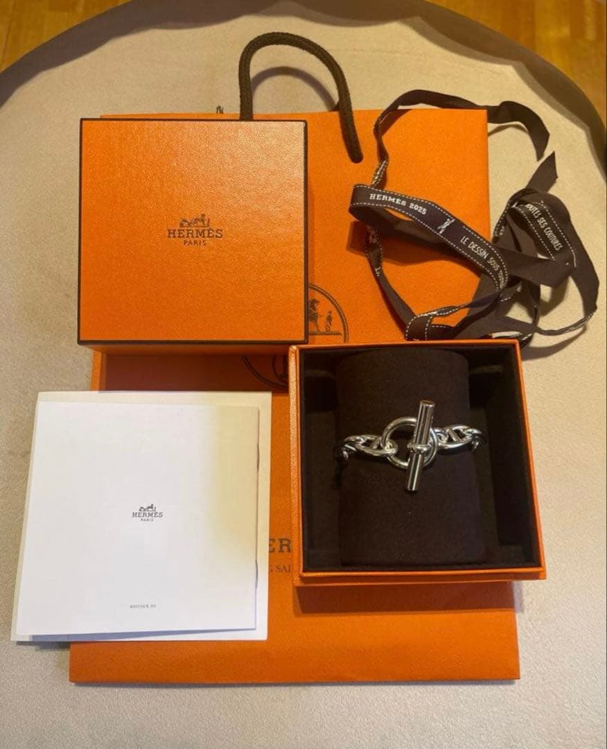 e*y様 HERMES エルメス シェーヌダンクル ブレスレットGM 11コマ 楽天市場】【新品同様・未使用】HERMES エルメス ブレスレット