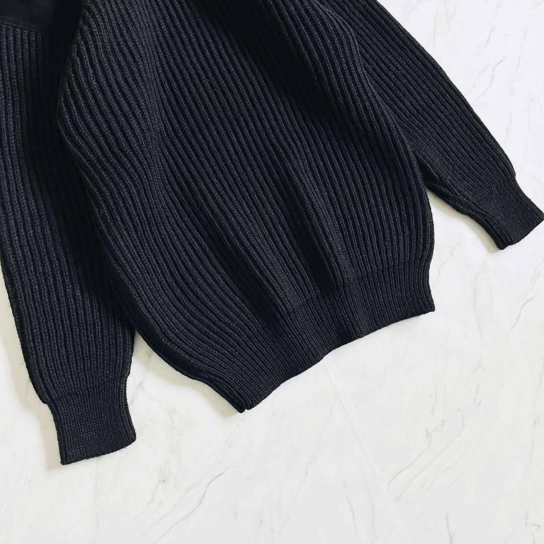 美品】COMOLI BLACK SHEEP別注 ガンパッチニット 黒 M - メルカリ