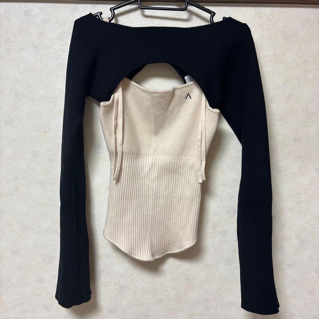 Andmary Bebe ribbon set tops - メルカリ