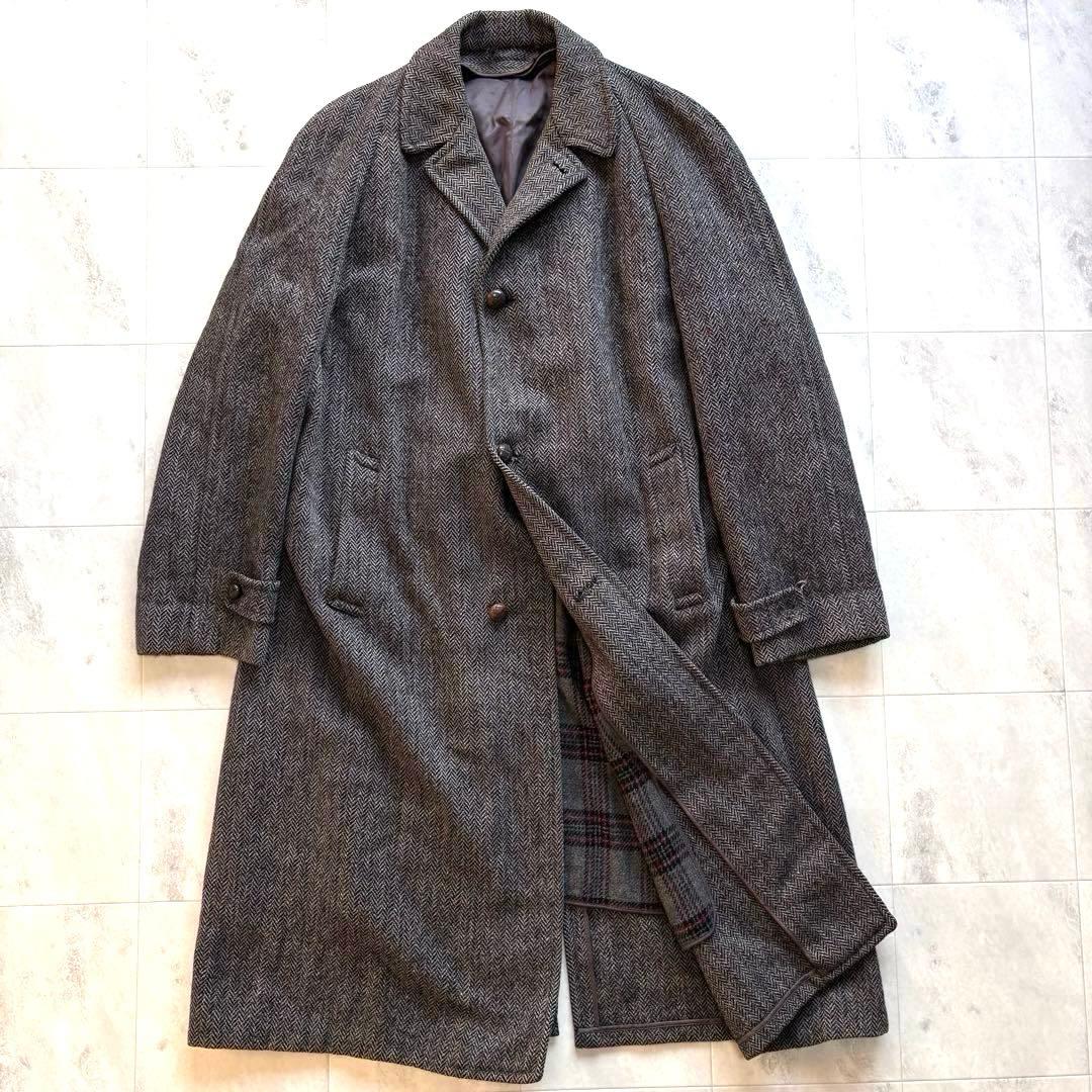 【Vintage】ハリスツイード ヘリンボーンコート ライナー付 着丈125cm 楽天市場】60's ビンテージ □ Great Dane ヘリンボーン ストライプ