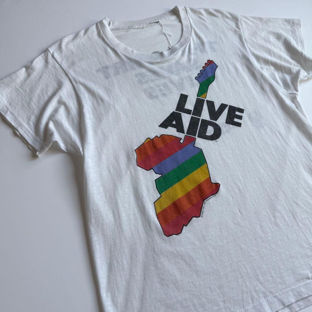 80s LIVE AID キムタク着 ヴィンテージ ライブエイド Tシャツ - メルカリ