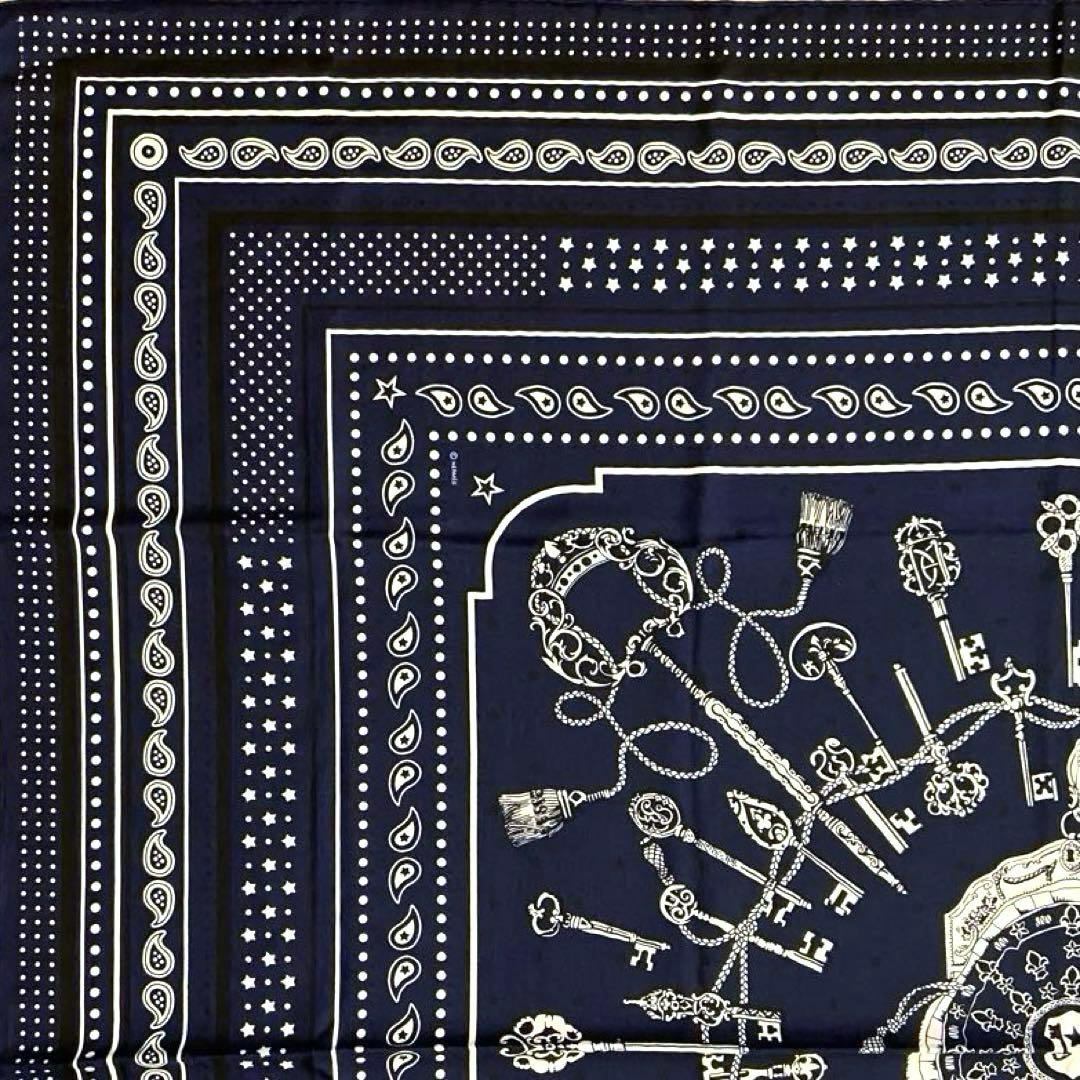 極希少 美品 エルメス カシシル カレジェアン 140 レクレ・バンダナ 鍵