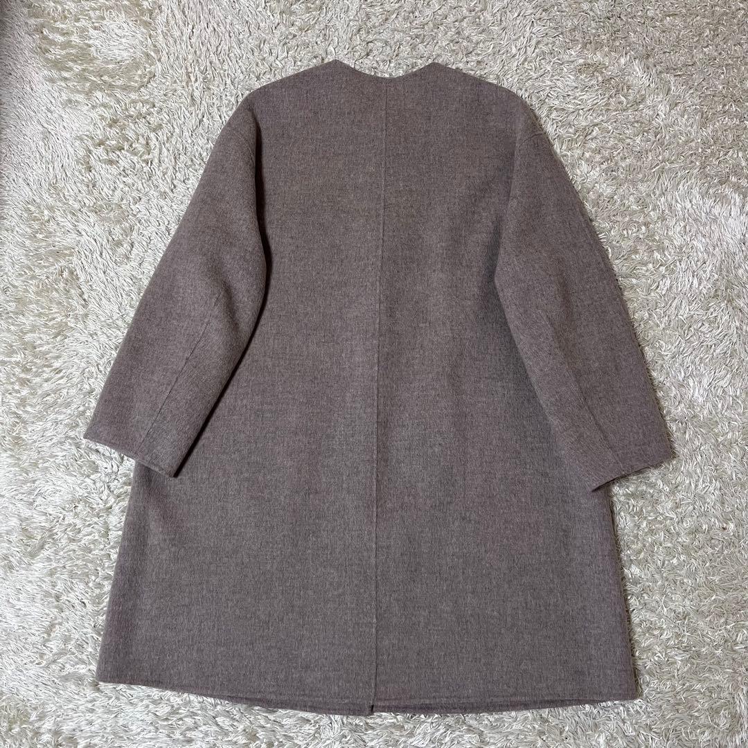 ☆極美品☆セオリーリュクス ノーカラーコート ダブルフェイス