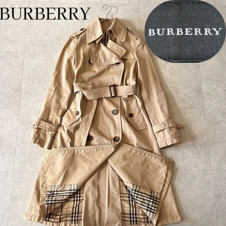 付属品完備✨️バーバリー トレンチコート 38 ノバチェック ハニーベージュ BURBERRY（バーバリー） レディース アウター トレンチコート