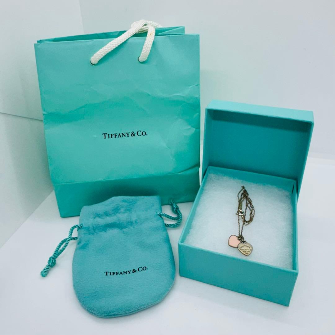 ✨Tiffany& Co✨リターントゥ✨ダブルハート✨ピンク✨ネックレス✨ TIFFANY&Co.（ティファニー） 3月決算セール ネックレス レディース