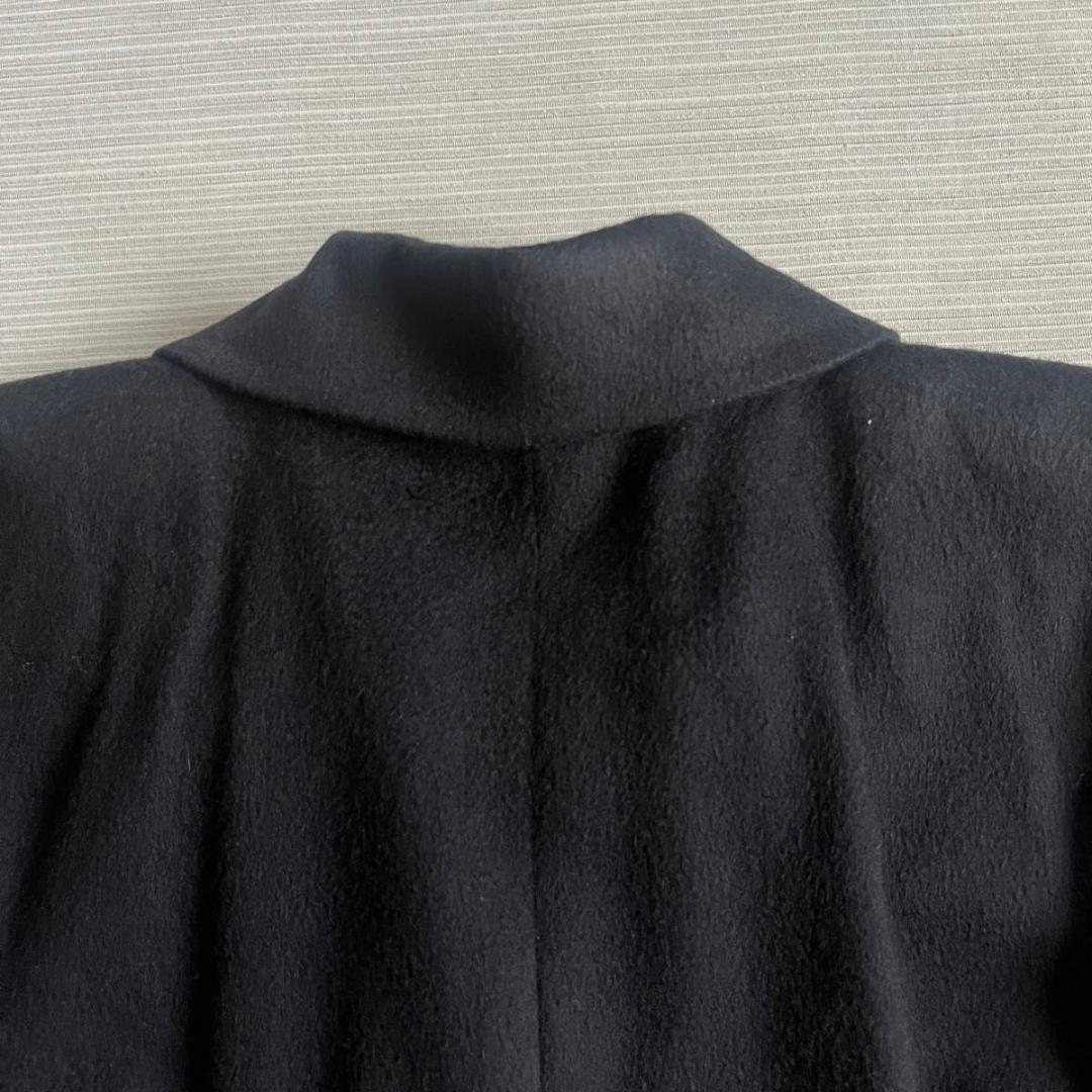 美品【フォクシー】コート ジャケット カシミヤ 金ボタン ブラック