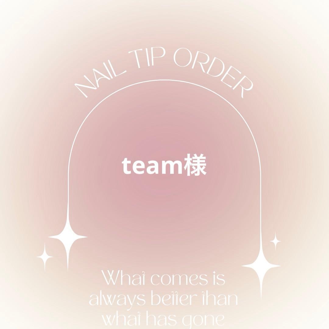 ネイルチップオーダー　team様 ネイルチップ作家｜kazumi | ✴︎ネイルチップフルオーダー