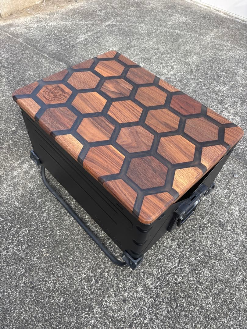 WANTKEYCAMP シェルコン50雪峰祭ブラック カスタム　ロックフィールド snow peak（スノーピーク） 雪峰祭 シェルフコンテナ 50 ブラック FES