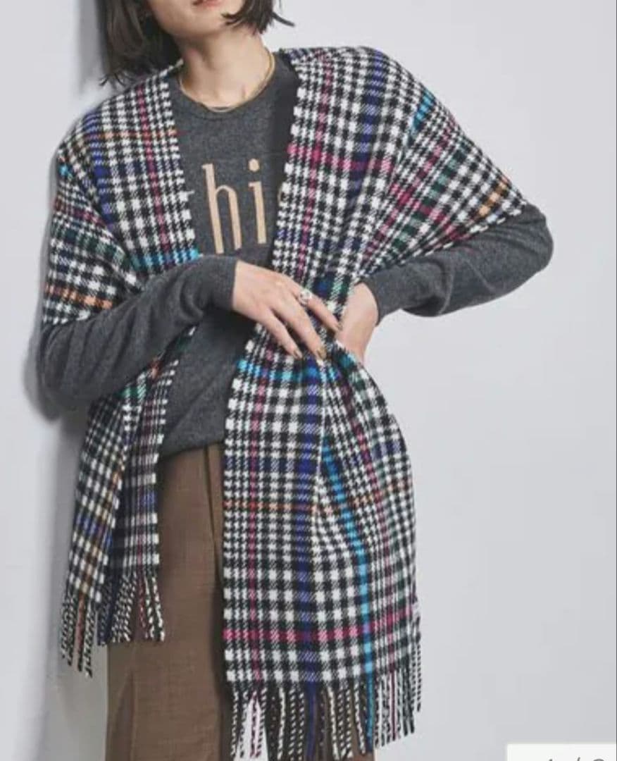 多色チェック柄フリンジマフラー UNISEX】チェック柄フリンジマフラー | CIAOPANIC TYPY(チャオパニック