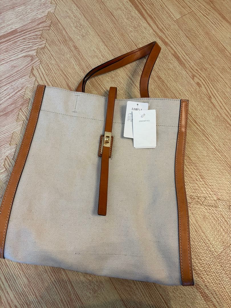 ベージュ キャンバス レザートートバッグ　オルセット　olsetto ORSETTO（オルセット） トートバッグ バッグ レディース FREDDO