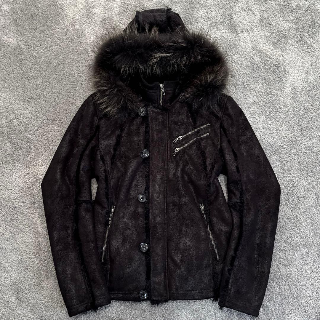 ぐ*み様 FUGA ムートンジャケット00s archive y2k 平成ギャル gossip!ロサンゼルス ムートンコート ボアコート Y2K ファー フェイク