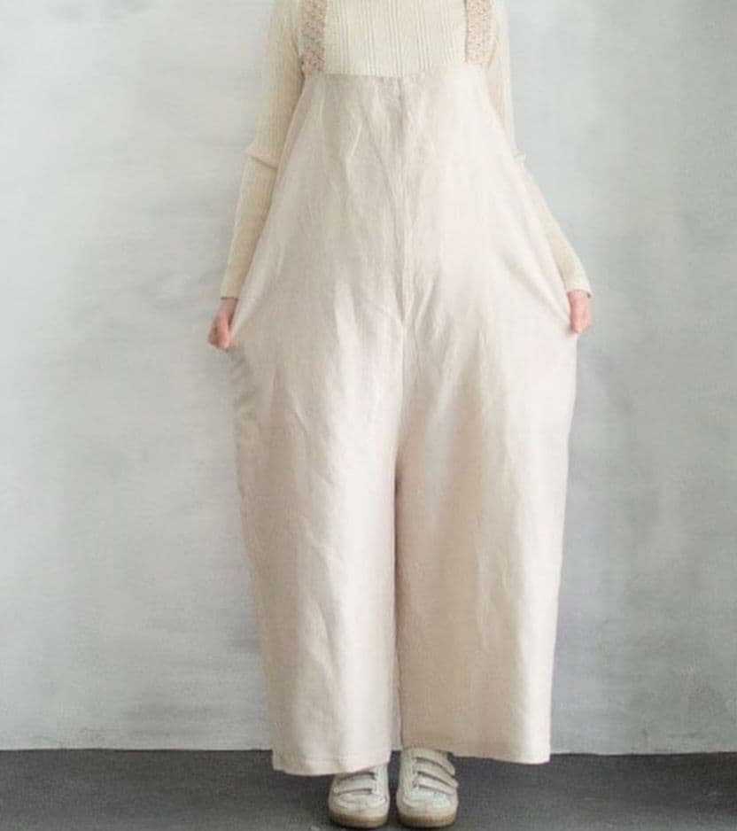 BUNON　エンブロイダリー　オーバーオール　サロペット 取寄》 JUMPサロペットパンツ （アイボリー／ネイビー） ADBB 2024秋