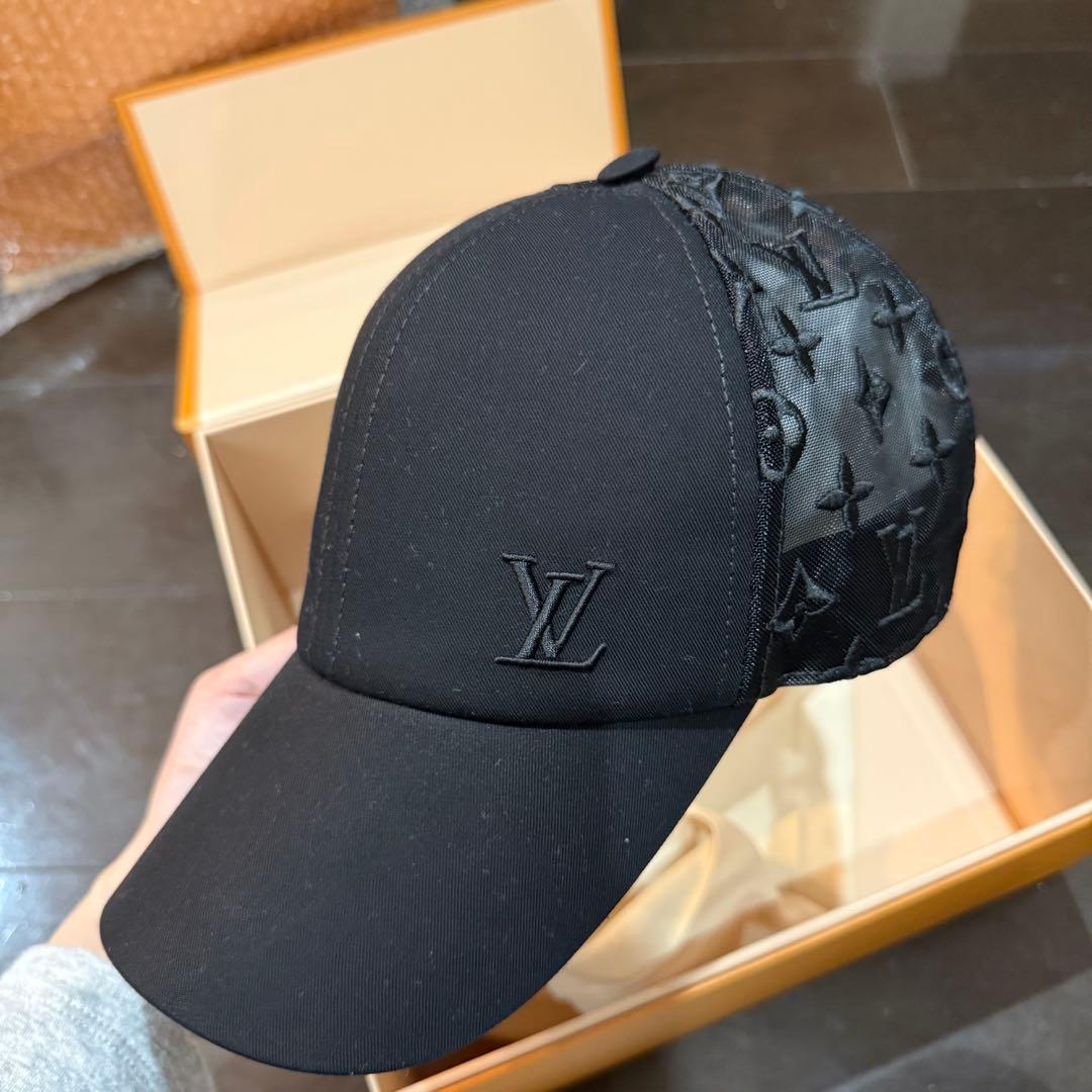 TSLouis Vuitton ベースボール　メッシュキャップ ブラック LOUIS VUITTON(ルイヴィトン) キャップ・ベースボールモノグラム