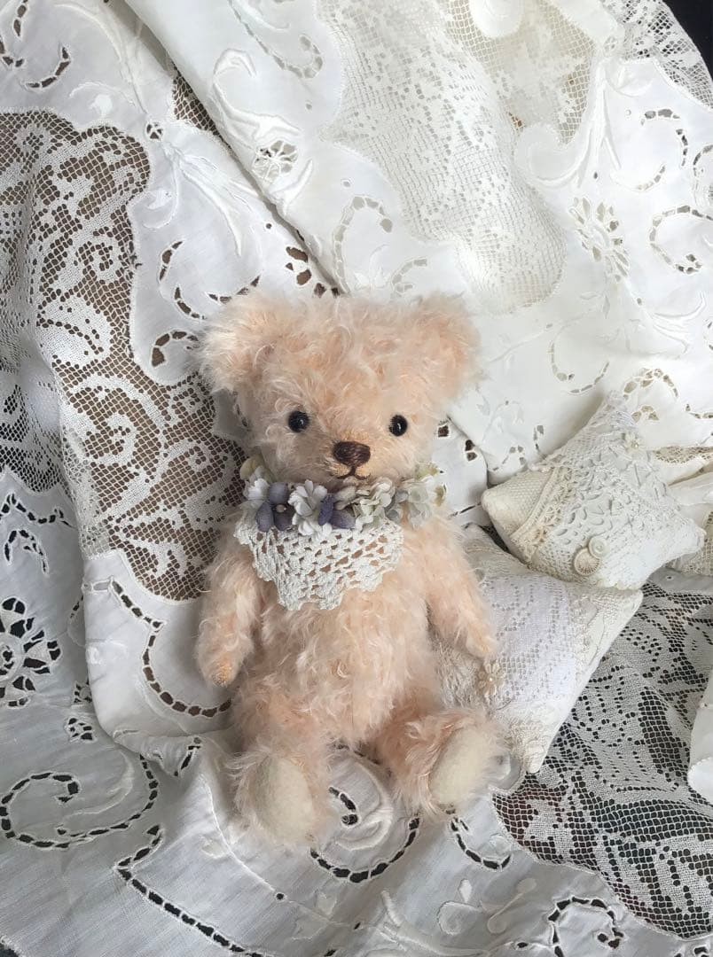 モヘアのテディベア ちびくまcocolilou モヘアのテディベア ちびくま