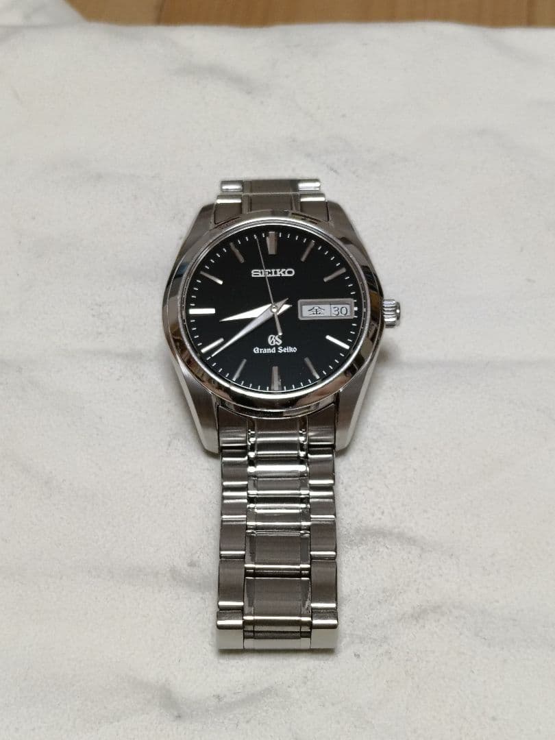 SEIKO Grand Seiko クォーツ腕時計 SGBT037 グランドセイコー クォーツ SBGT037 ブラック メンズ 時計 【中古