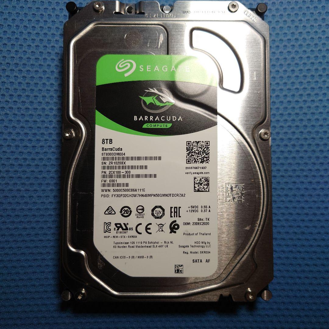 内蔵型ハードディスクドライブ Seagate Barracuda 8TB HDD Seagate ST8000DM004 [8TB/3.5インチ内蔵ハードディスク] BarraCuda