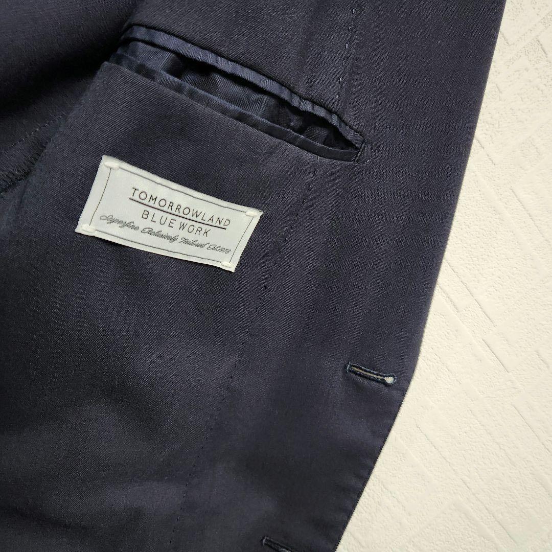 トゥモローランド スーツ（美品、ネイビー、サイズ42、ウール100