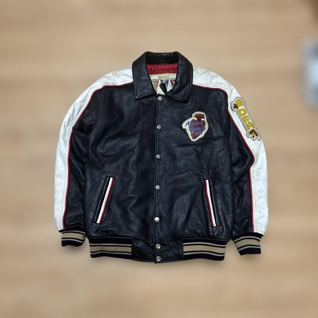 90s vintage AVIREX leather jacket y2k 刺繍 - メルカリ