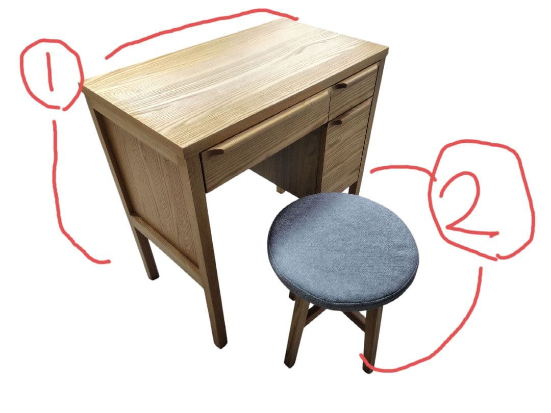 ①unico / ウニコ CLARUS-mini ドレッサー unico(ウニコ)の CLARUS-mini(クラルスミニ) アッシュ材 ドレッサー