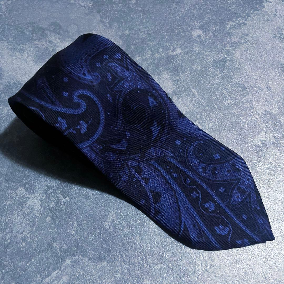 ETRO エトロ　ネクタイ　ペイズリー　シルク100% silkブルー　ネイビー ETRO/エトロ_Men通販 | ペイズリー ネクタイ【送料無料】【店頭受取
