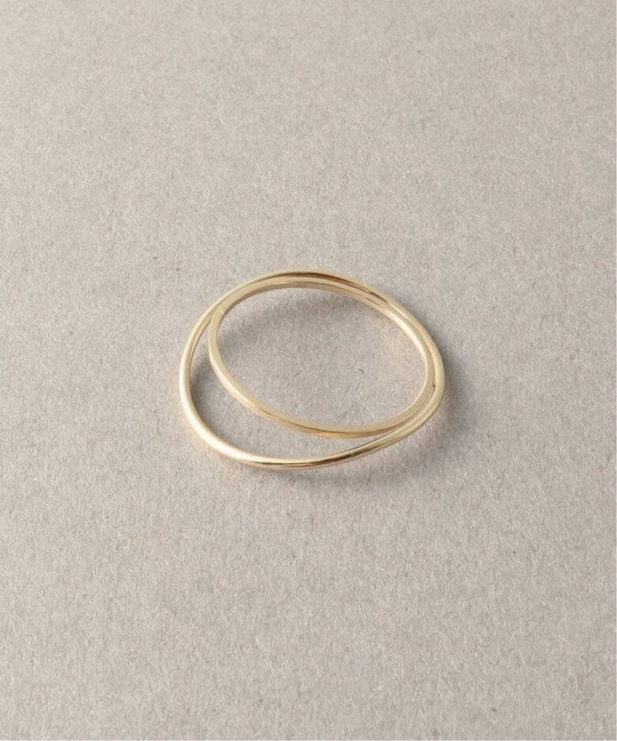 ご*ま様 週末限定値下げ！Lilas ユルカーブ2ラインリングK10 11号 週末限定値下げ！Lilas ユルカーブ2ラインリングK10 11号 - メルカリ