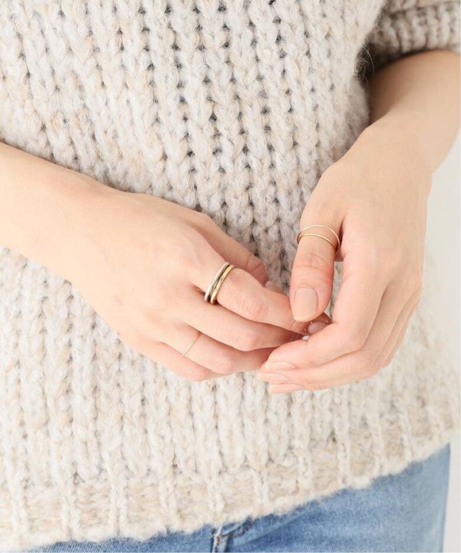 週末限定値下げ！Lilas ユルカーブ2ラインリングK10 11号 - メルカリ