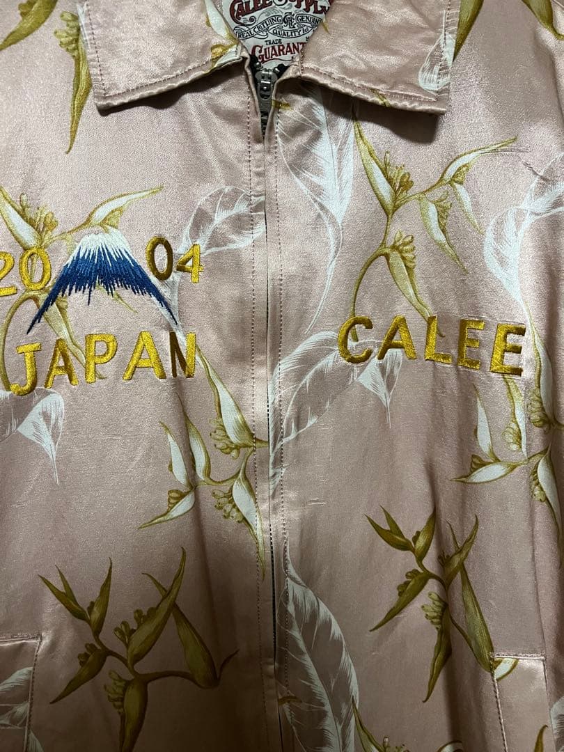 caleeスカジャン ピンク サテン 富士山 ドラゴン - メルカリ