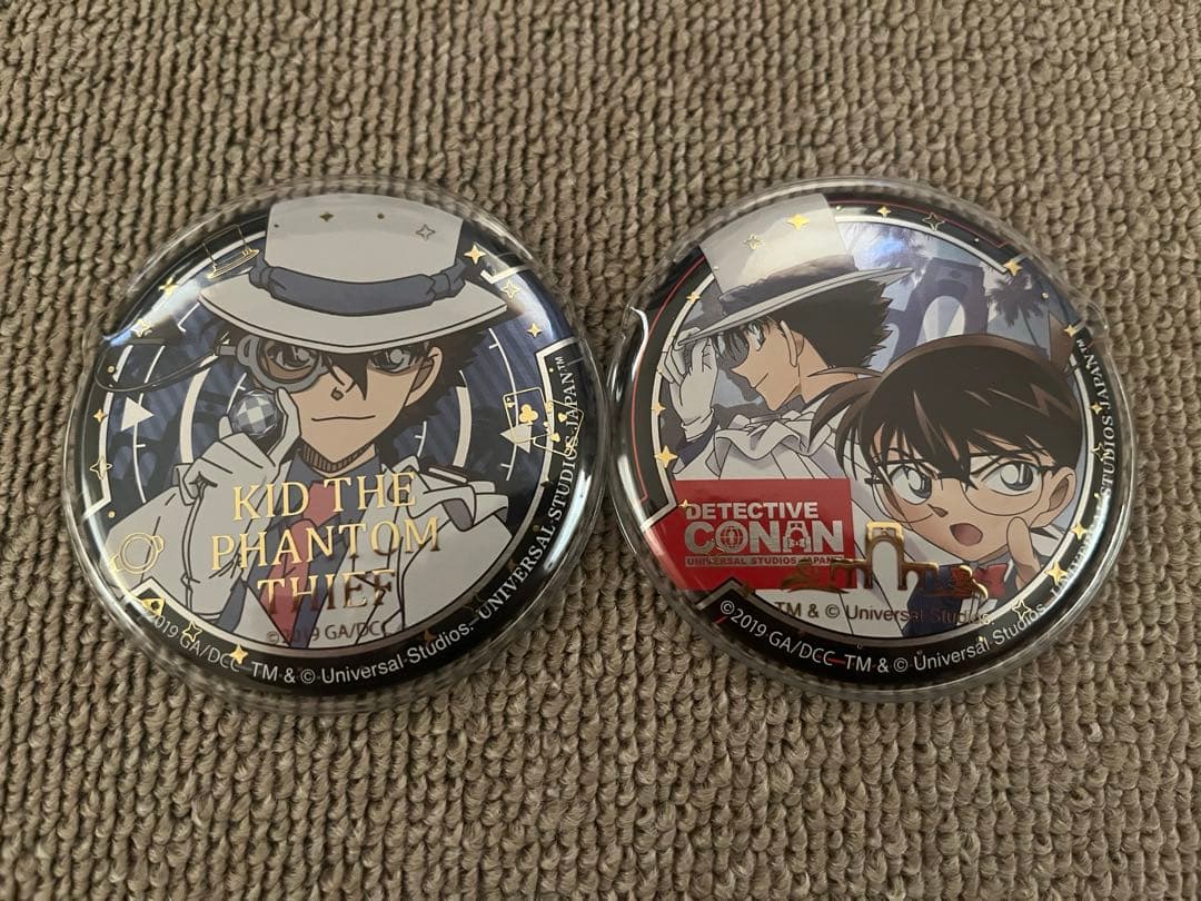 名探偵コナン クールジャパン ユニバ　USJ 缶バッジ 怪盗キッド 2点セット 名探偵コナン クールジャパン ユニバ USJ 缶バッジ 怪盗キッド 2点