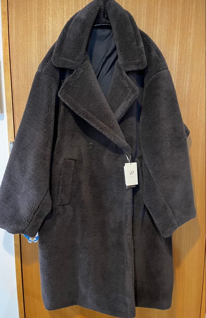 AIJAN 新品未使用 テディボアロングコート チャコール フリーサイズ