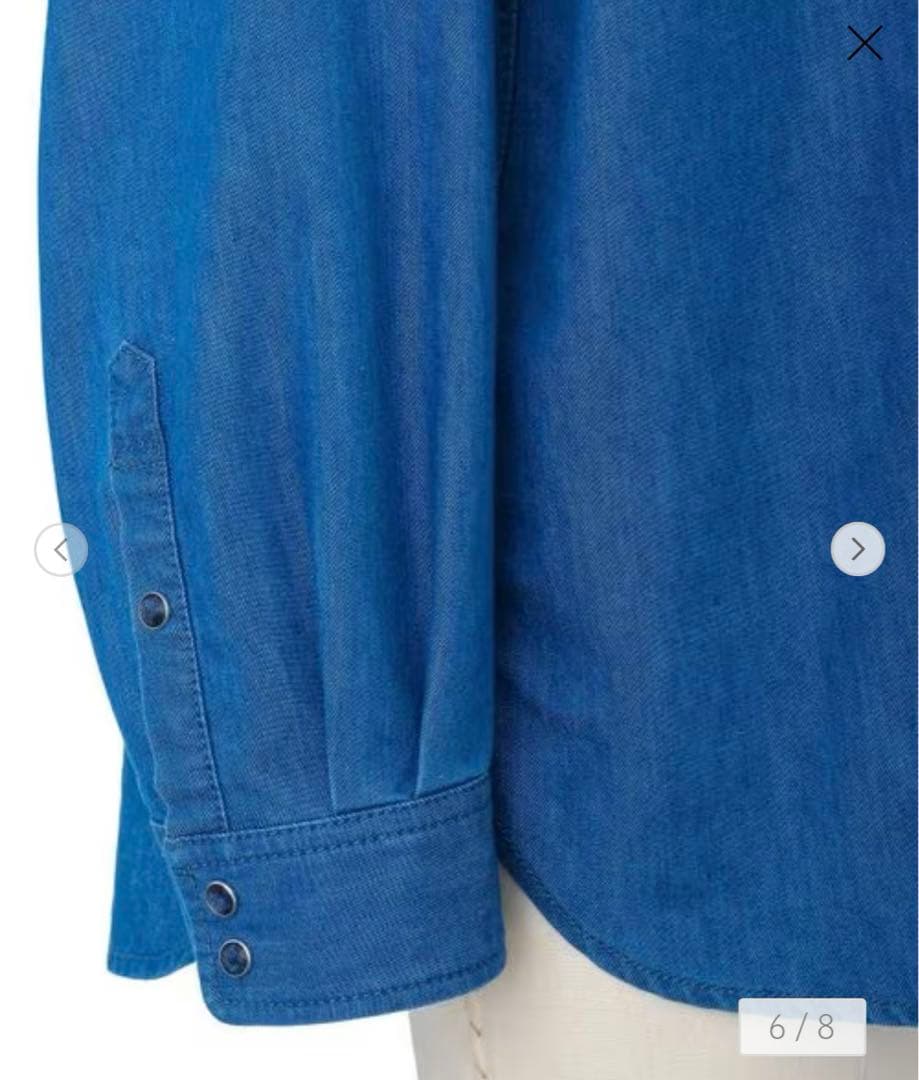 2024RESORT ドゥロワー ラッフルデニムシャツ フリル36 - メルカリ