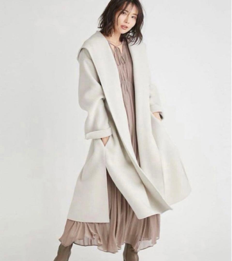 極美品　frayid MANTECOフードリバーコート フレイ アイディー FRAY I.D MANTECOフードリーバーコート （ミント