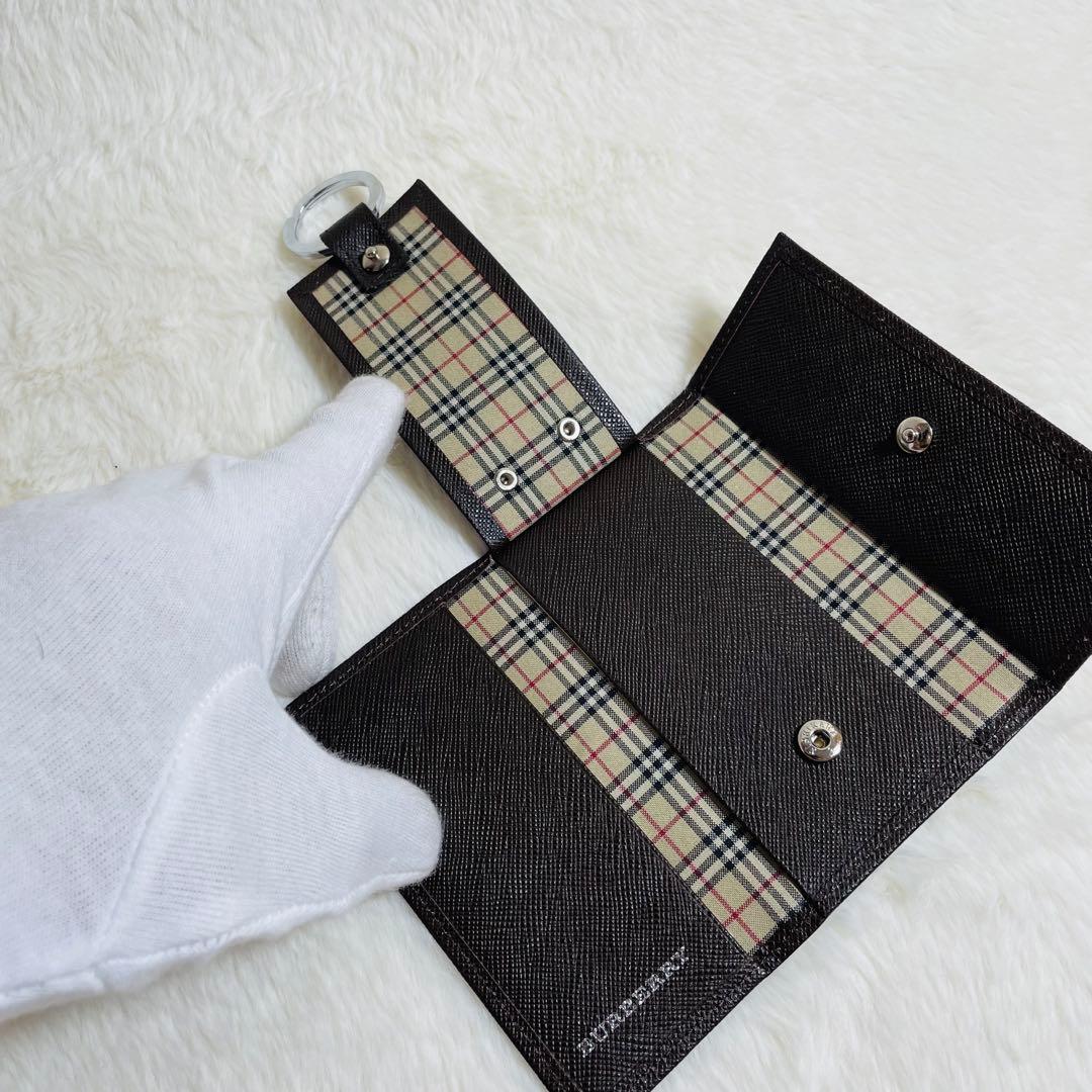新品未使用 BURBERRY ノバチェック キーケース ブラック キーリング