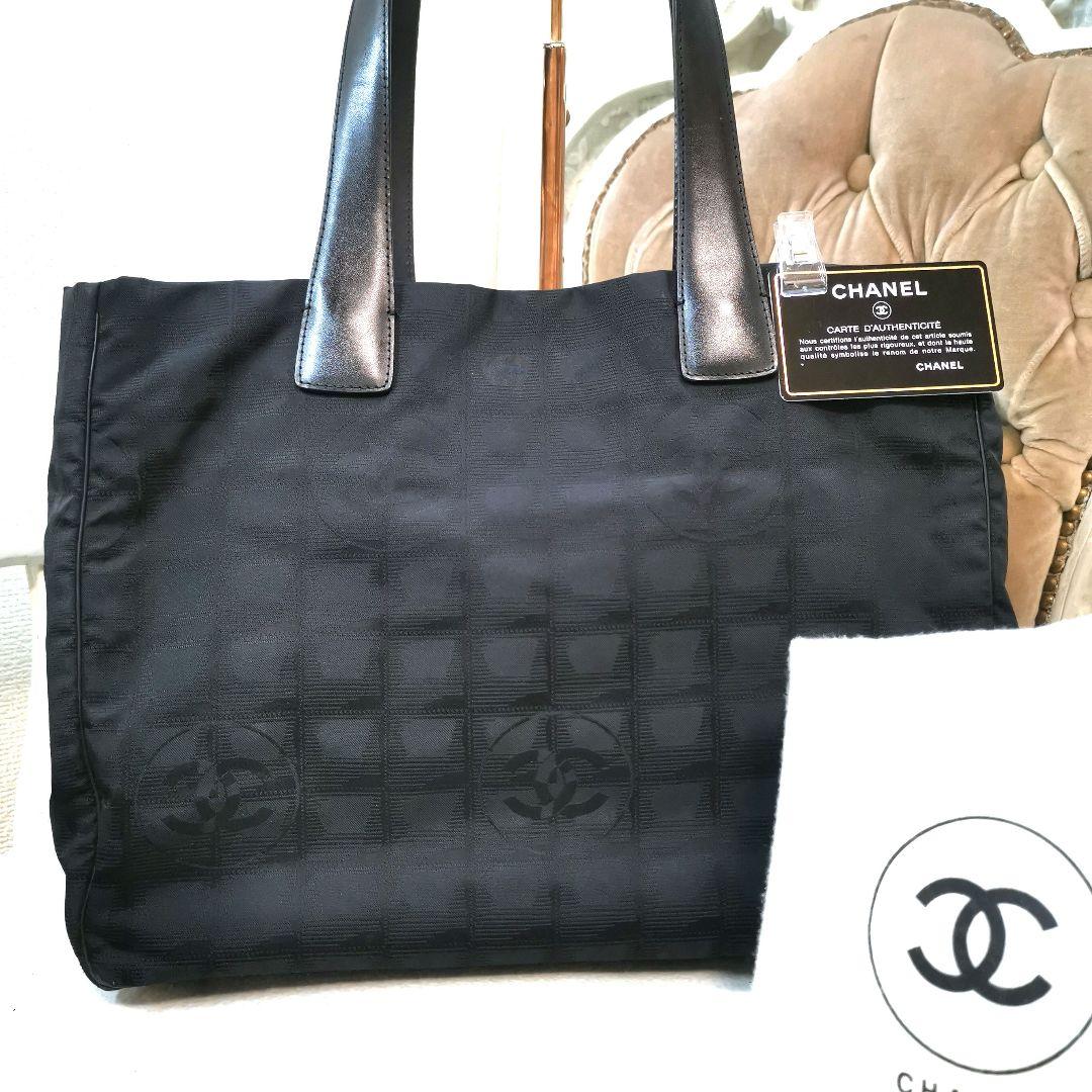 極美品】シャネルCHANELニュートラブルライン肩掛けトートバッグ黒