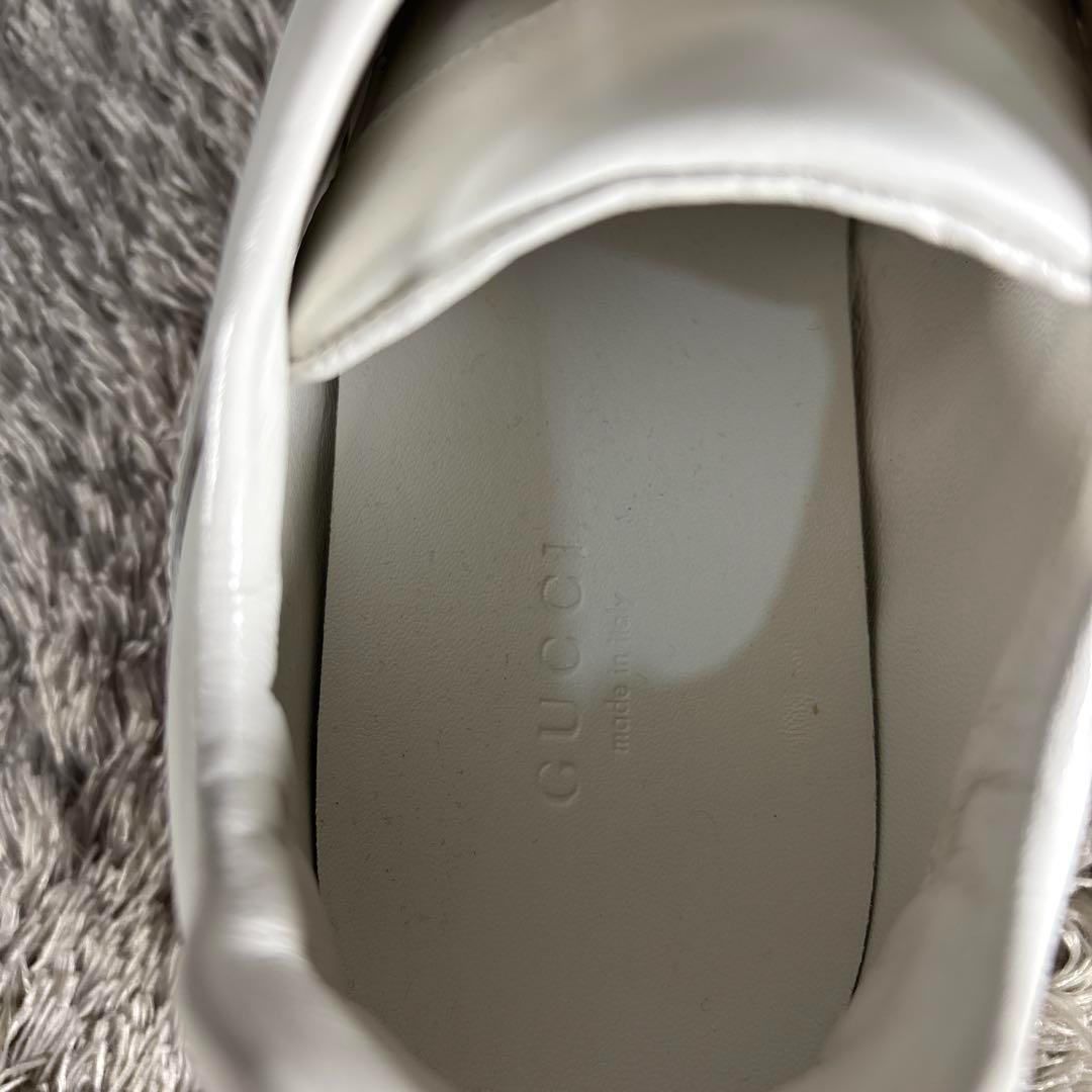 新品級❣️GUCCI グッチ ロゴマーク レザー スニーカー 本革 オール