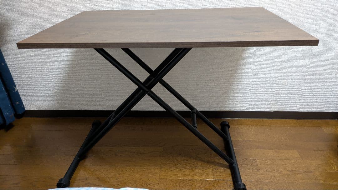 ガス圧昇降式ダイニングテーブル レビュー特典付き ダイニングテーブル 昇降式テーブル ガス圧 木目調