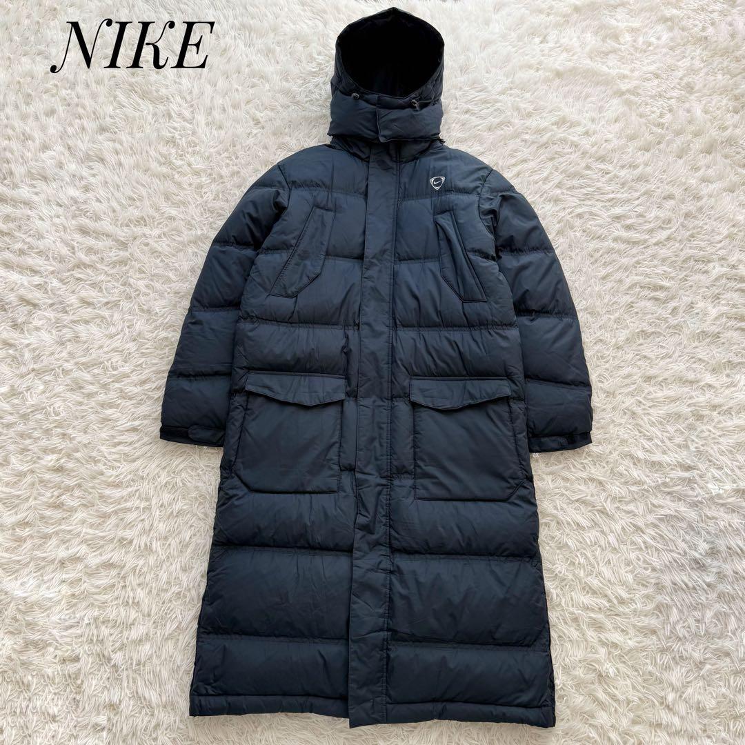 2WAY⭐︎NIKE ナイキ ダウンロングコート 刺繍ロゴ ウォッシャブル XL② w08-a3408-a.jpg