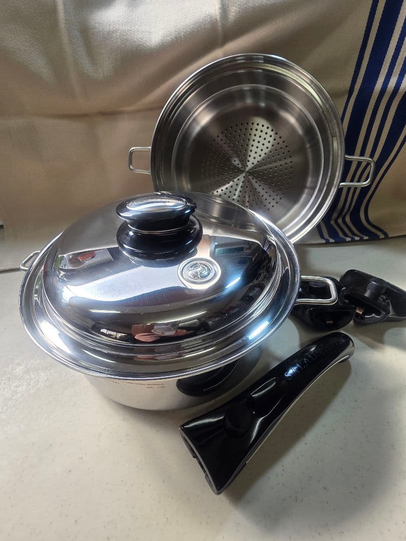 サラダマスター(SALADMASTER) ３QT 深型鍋　&　蒸し器　Set Master Set