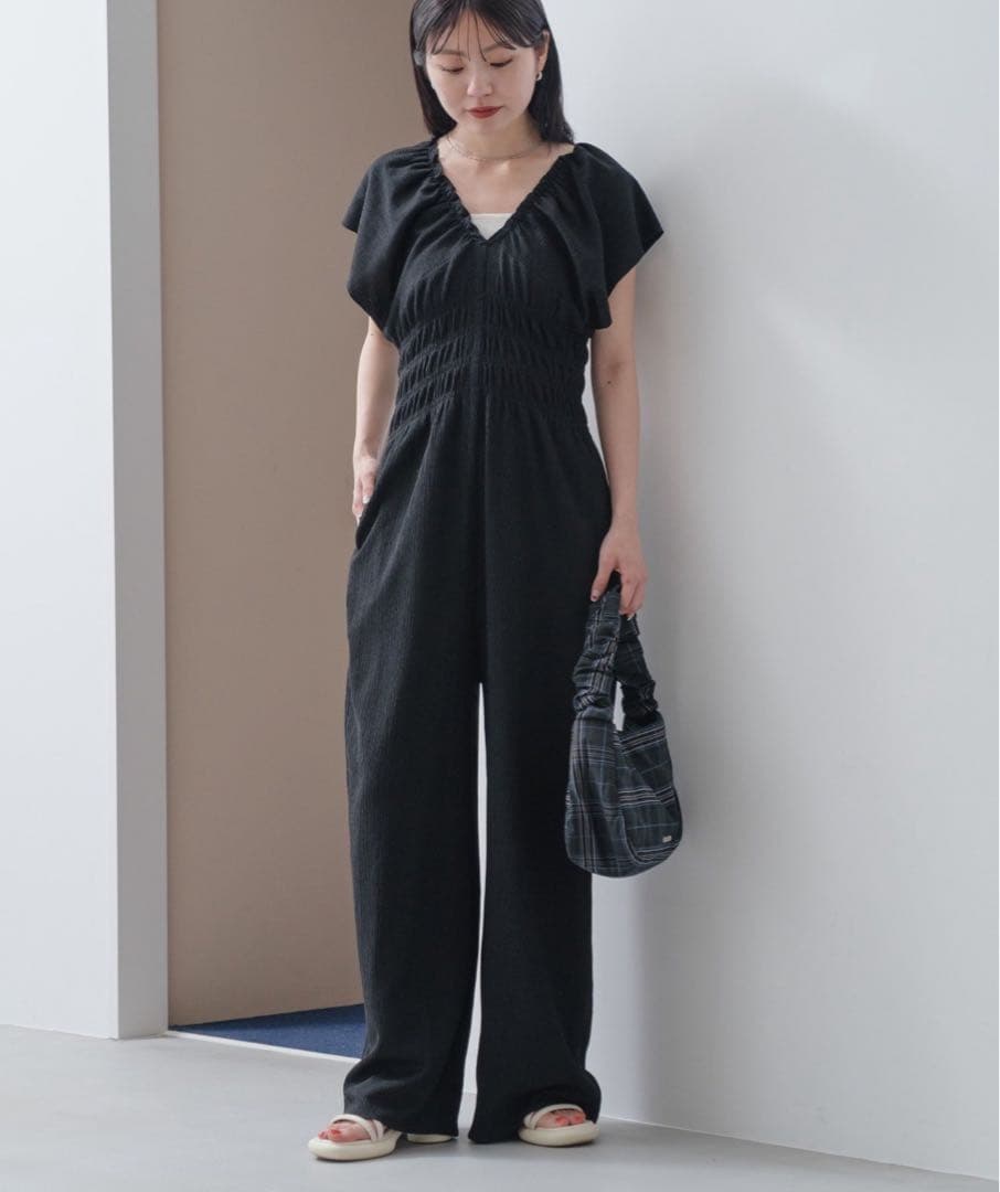 【新品未使用タグ付き】Kastane シャーリングイージーオールインワン セール☆2990円→1990円 シャーリングオールインワン レディース