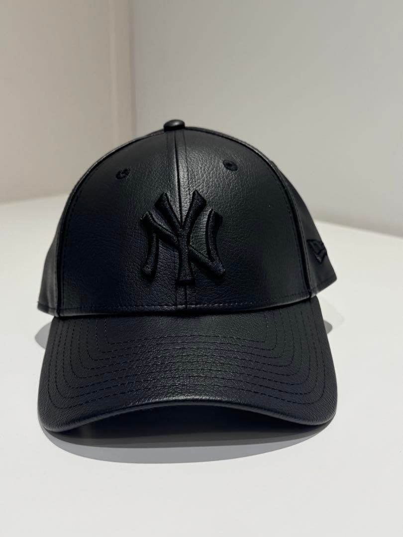 THECAP別注ブラックレザーキャップ ヤンキース 9FORTY ニューエラ